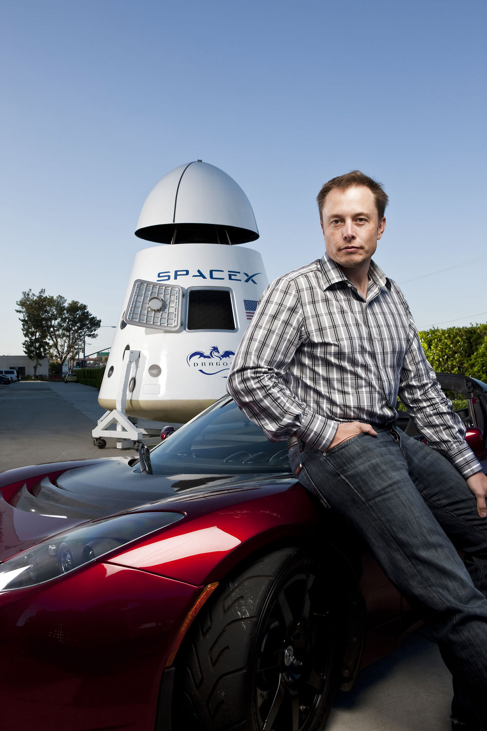 Elon Musk is an entrepreneur and engineer who cofounded PayPal, SpaceX and Tesla Motors. He is at the forefront of private space travel, electric car and solar power development. Photographed at SpaceX headquarters outside Los Angeles.